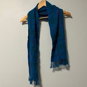 Snowlotus 100% Cashmere Blue Green Red Plaid Scarf